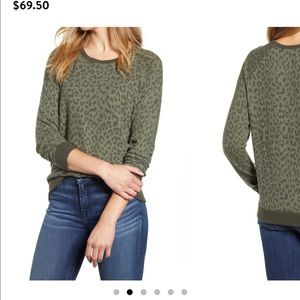 Lucky Brand Cheetah Print Sweatshirt